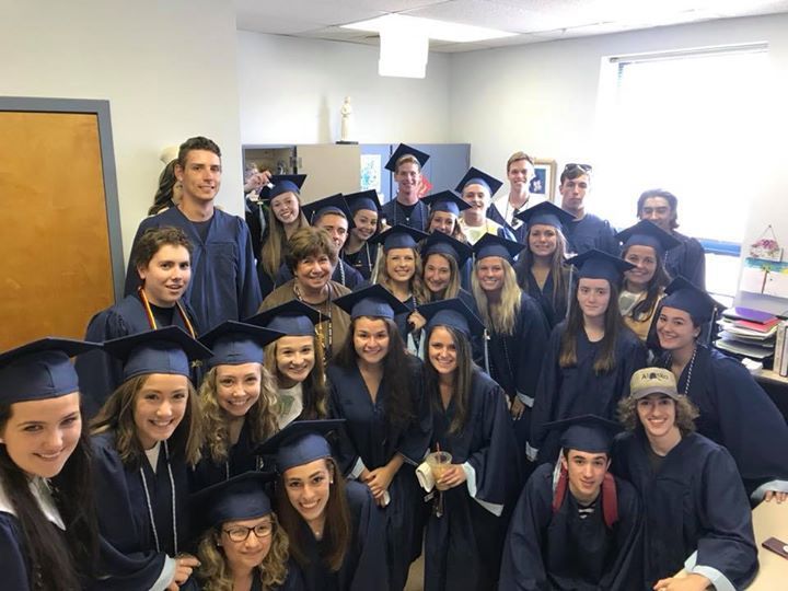 Mrs. Kneeland led former PGS students, soon to be Triton grads, around for one last visit. Good luck class of 2018!