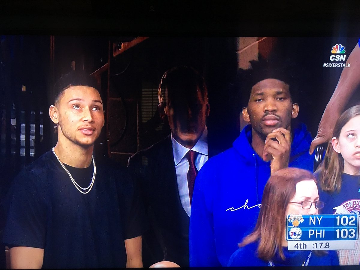 unityfields's tweet photo. @JoelEmbiid @BenSimmons25
Could you guys feel him behind you?
#Sixers #EricJr https://t.co/fvMivyxiql
