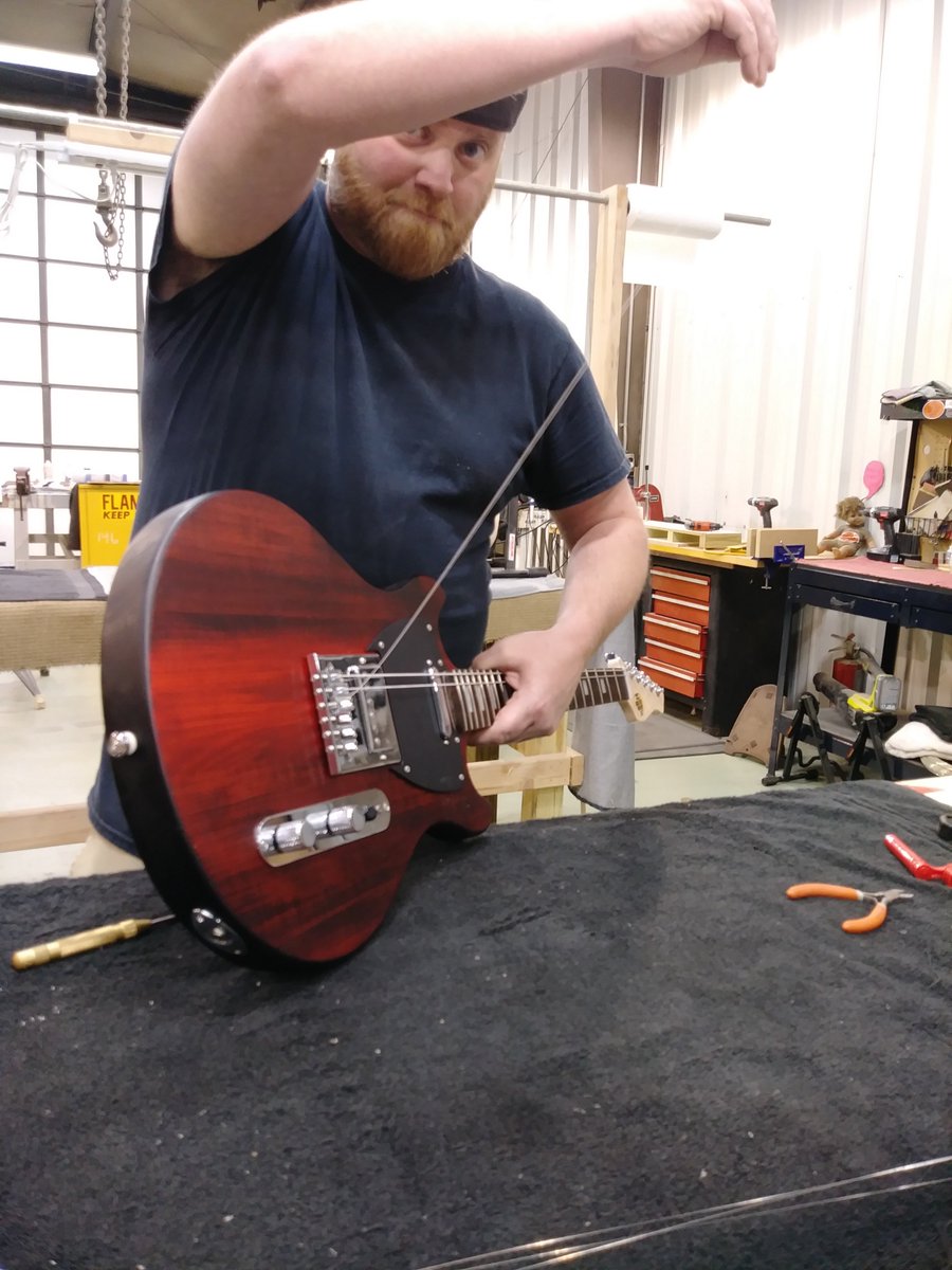 Final assembly consists of everything from the electronic installation to hardware and neck attachment.  Have you ever thought you could build your own guitar? #ThursdayThoughts #guitars