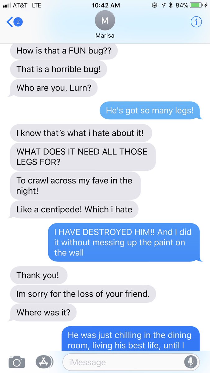 mandi1630's tweet photo. Bug talk with the roommate/bestie. #funbugs https://t.co/nfH1XFzNFM