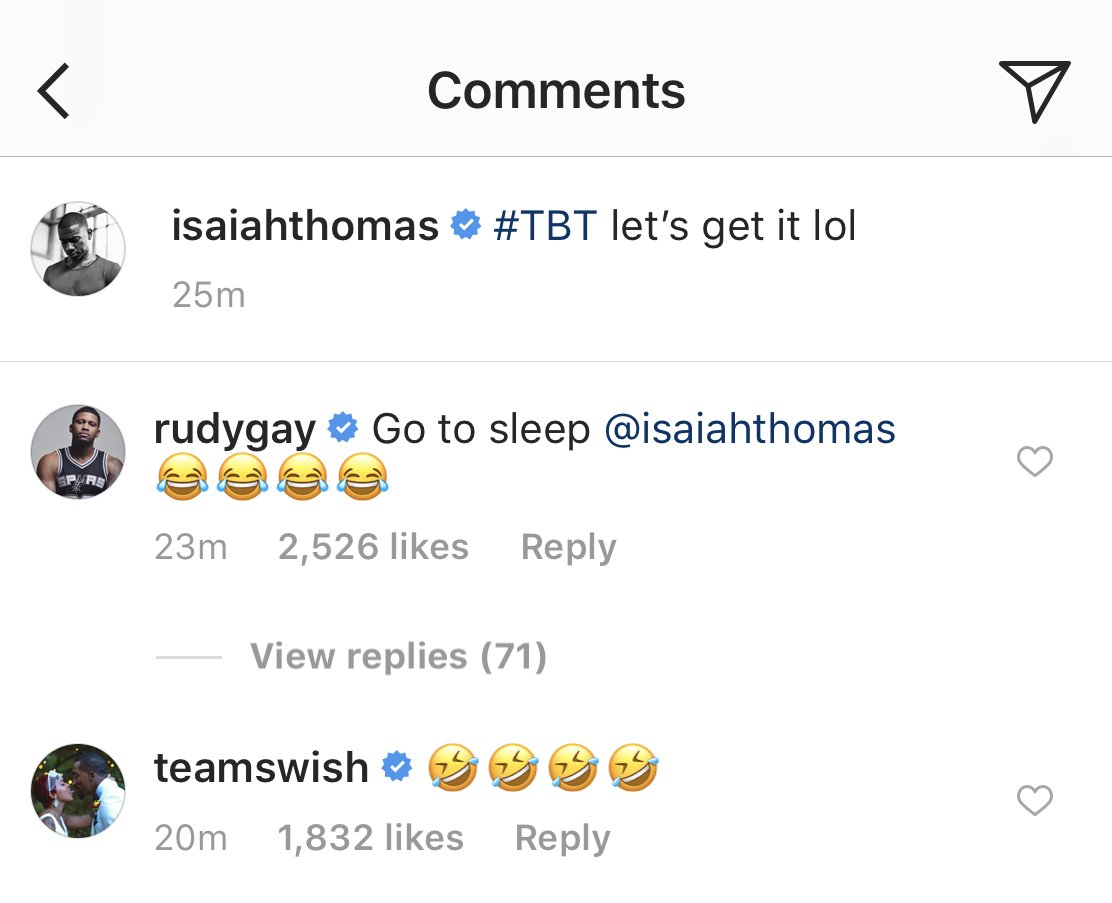 Isaiah Thomas just won Throwback Thursday 😂