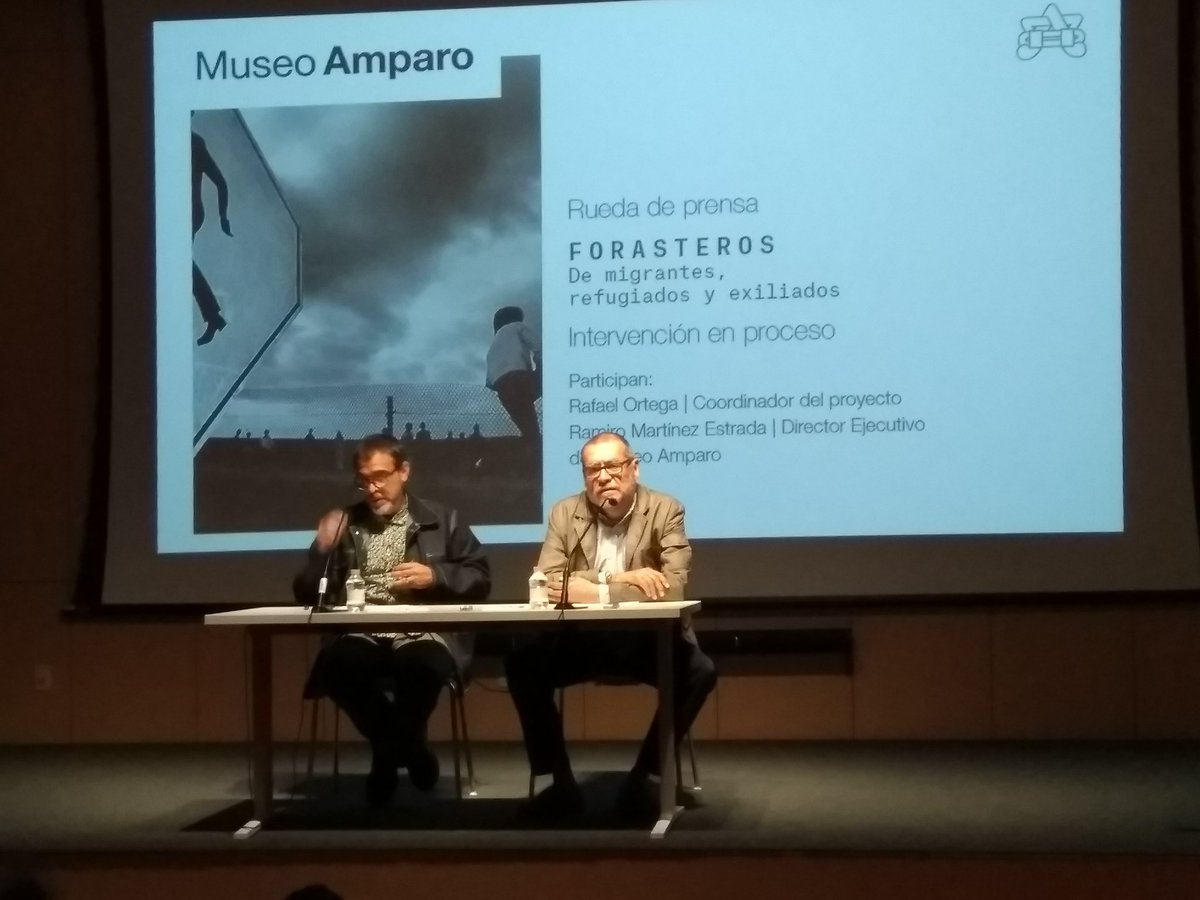 CincoCentros's tweet photo. Estamos en la rueda de prensa de Forasteros en @MuseoAmparo https://t.co/FmTf14TjmJ