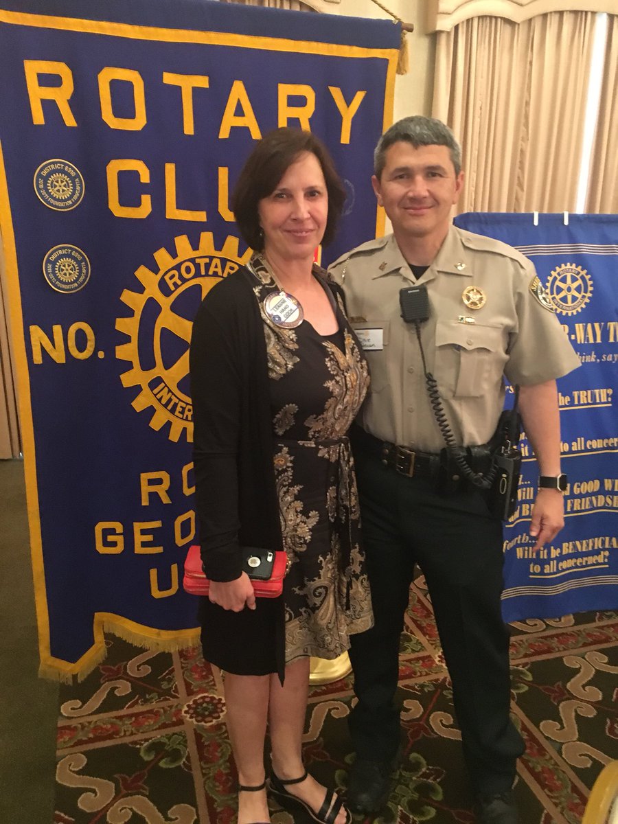 Big thanks to Leanne Cook for inviting Dave to @romerotary for lunch today. He enjoyed visiting with new and old friends and hearing the program about @OakHillMuseum's 'Sanctuary at Berry: Wildlife Photography by Gena Flanigen' exhibition. @berrycollege