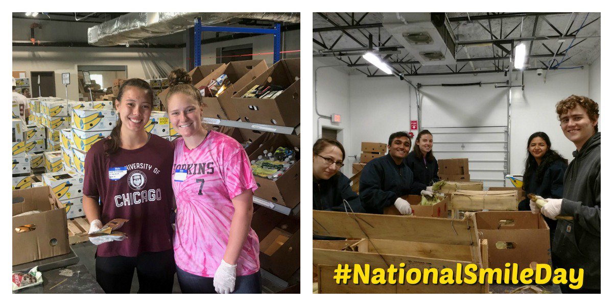 CTFoodshare's tweet photo. Why are these @HopScores students smiling? Because it's #NationalSmileDay...and graduation is right around the corner! Thank you for volunteering with @CTFoodBank during your Senior Service Week! #seniorserviceproject #hopoffthehill #classof2018 https://t.co/HjxuuzJJ7E