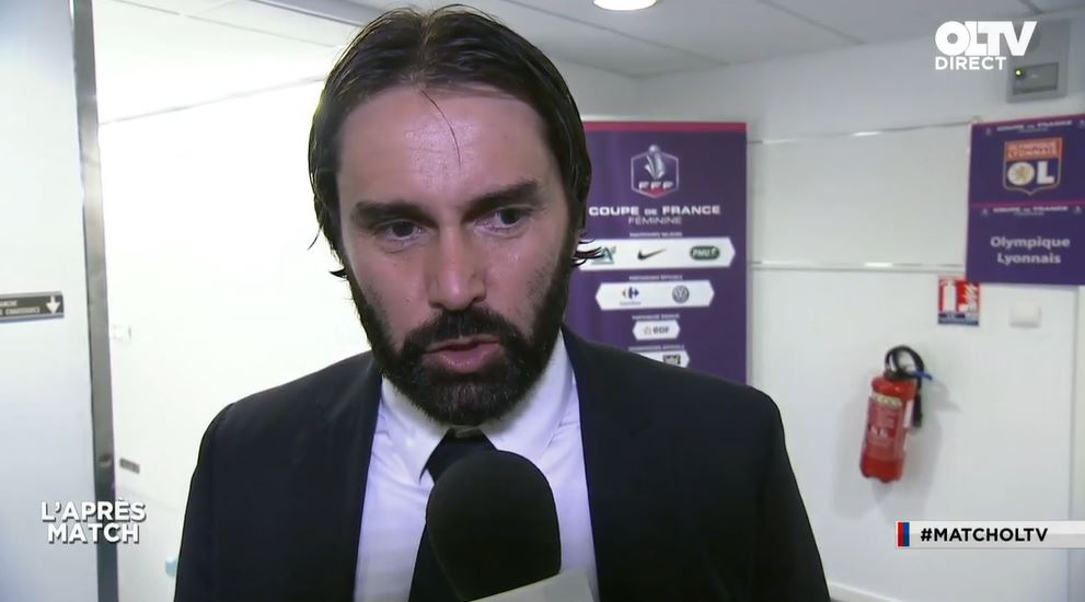 OL_English's tweet photo. 🎙️ OL coach @ReynaldPedros: "We had a very bad first half. We didn't get into our game. We were a little better after the break." #PSGOL https://t.co/wvX1s3Neb3