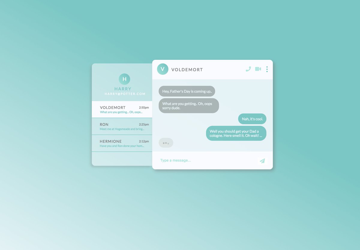 juliepark's tweet image. UI design &amp;amp; code for a direct messaging app! Just a concept for #dailyUI 013 😆 ⚡️codepen.io/juliepark/pen/… … via @CodePen #designandcode