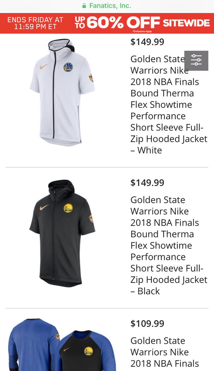 golden state warriors nike therma flex showtime finals