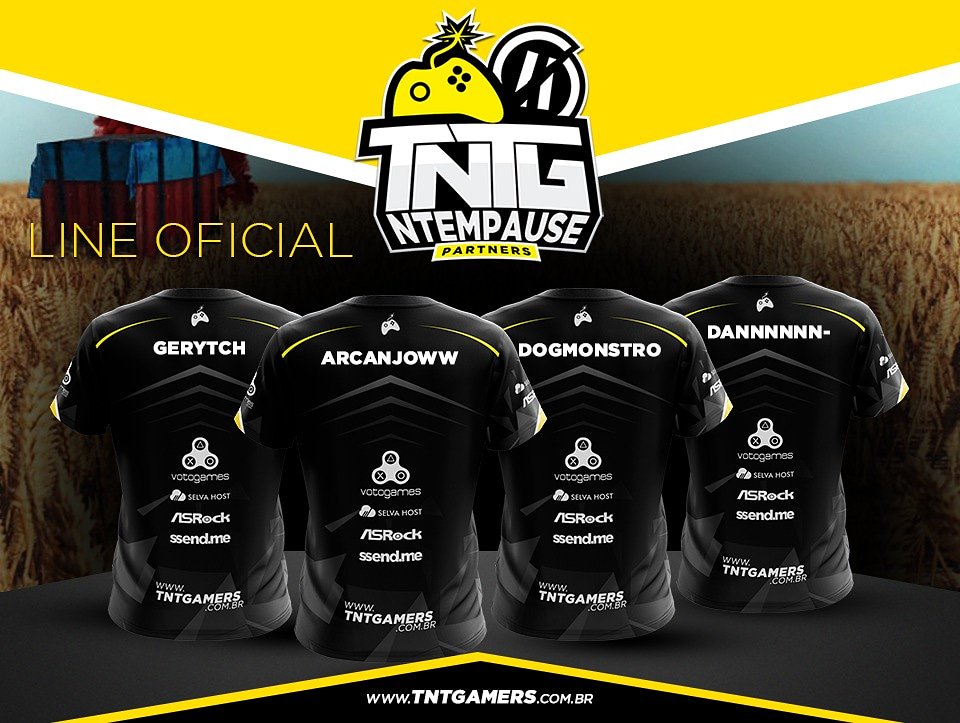 ntempause's tweet photo. Eai gente, beleza?Gostaria de anunciar nossa line de PUBG em parceria com a TNTG!A line que representará a "TNTG NTEMPAUSE" é composta pelos seguintes players:
#ARCANJOWW
#GERYTCH
#DOGMONSTRO
#dANNNNNNNNNNNNN
Iremos disputar o qualify para o mundial e muitos campeonatos! Tmj👊🏻 https://t.co/30vCt9Avbx