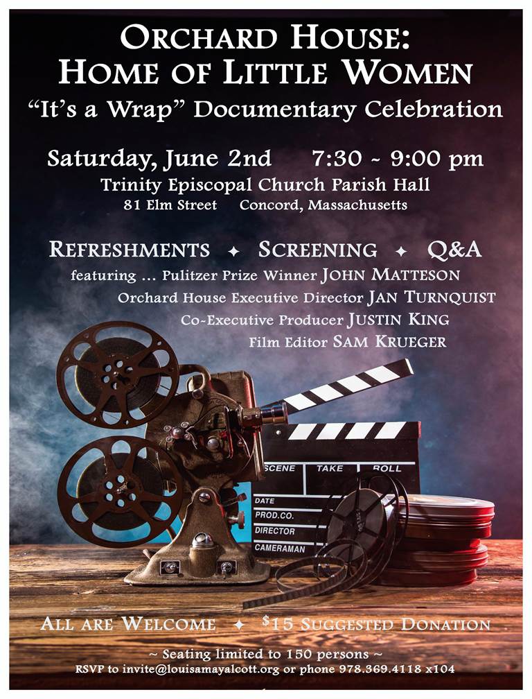 LouisaMayAlcott's tweet photo. Don't miss hearing very special remarks from Pulitzer Prize winner John Matteson, viewing our Documentary, and more in the Parish Hall of Trinity Episcopal Church (Concord, MA) this Sat. at 7:30pm. RSVP invite@louisamayalcott.org or phone 978.369.4118 x104. Suggested donation $15 https://t.co/8hxELoA3Fl