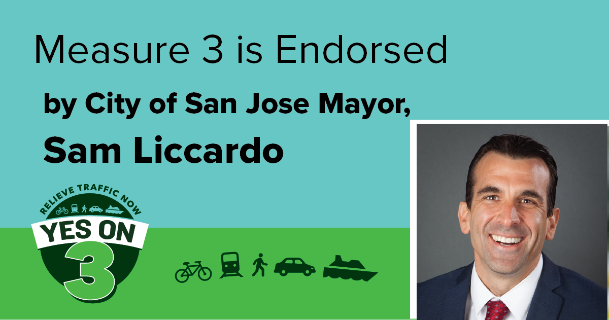 yesonrm3's tweet photo. "Our region is suffering from the worst traffic crisis in its history and, if we don’t do something, congestion will get even worse. We need to vote #YESonRM3 to extend BART to Silicon Valley and San Jose &amp; expand Diridon Station to accommodate BART, Caltrain &amp; Amtrak services." https://t.co/TIK9Nt2VOi