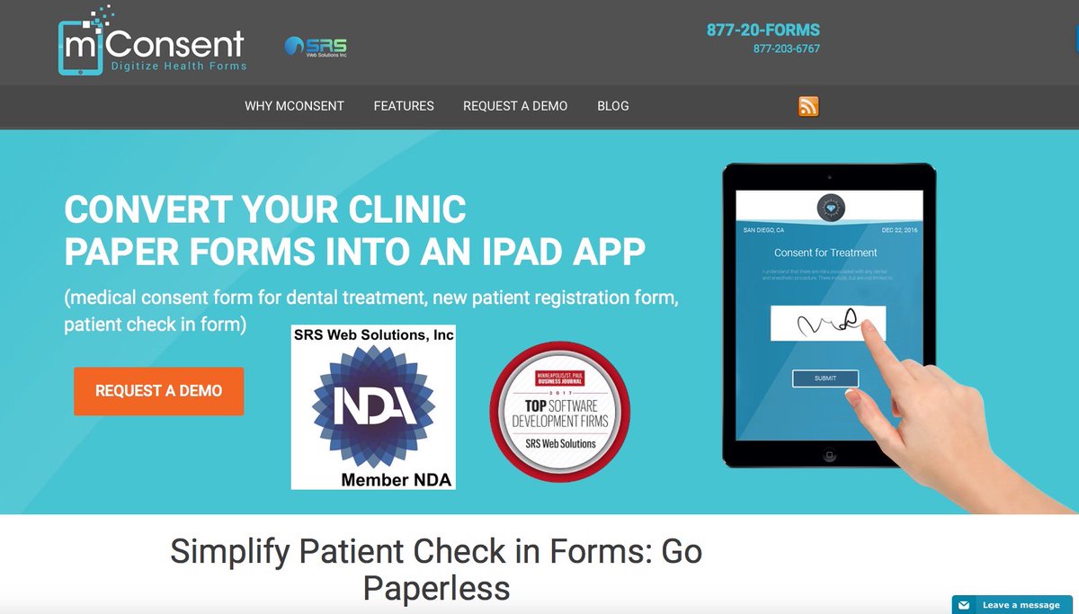 The @SRSweb mConsent App helps dentists streamline patient intake, by #digitizing patient consent and intake forms using iPads… northerndentalalliance.com/web-solutions #ipads #paperlessoffices #dentists #dentistry #dentalcare #minnesota #mn