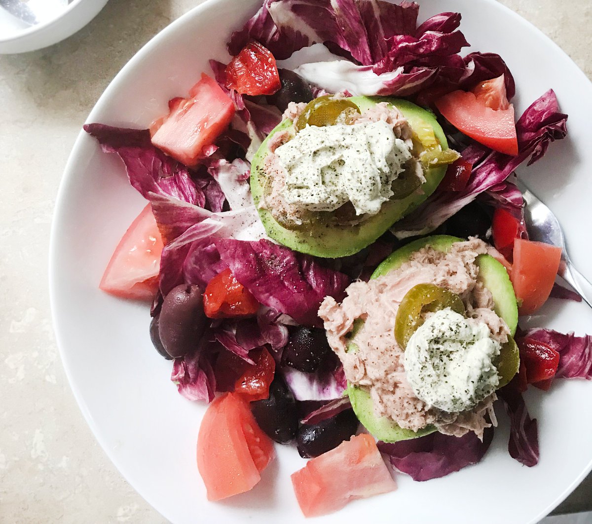 Ready, set, radicchio! 🥗 Fresh, summer foods are *all* the rage and @gabrieleregalbuto_ is swearing by this salad topped with Roasted Garlic &amp; Herb.