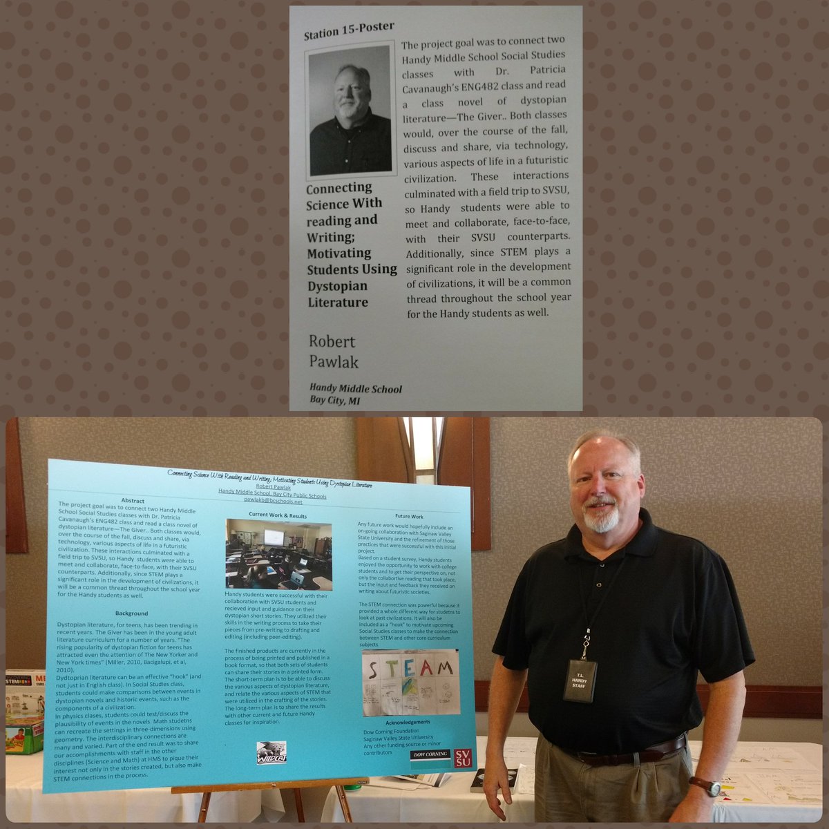 stephencbigelow's tweet photo. Congratulations to @BayCitySchools teachers honored at the @DowChemical Dow Corning Foundation STEM Symposium: Cindy Altes from @baycitywestern, Robert @PawlakBob from Handy Middle School, Rebecca Field &amp; Shelley Rieger from @KolbSchool. #BCPS https://t.co/gXlVmF264w