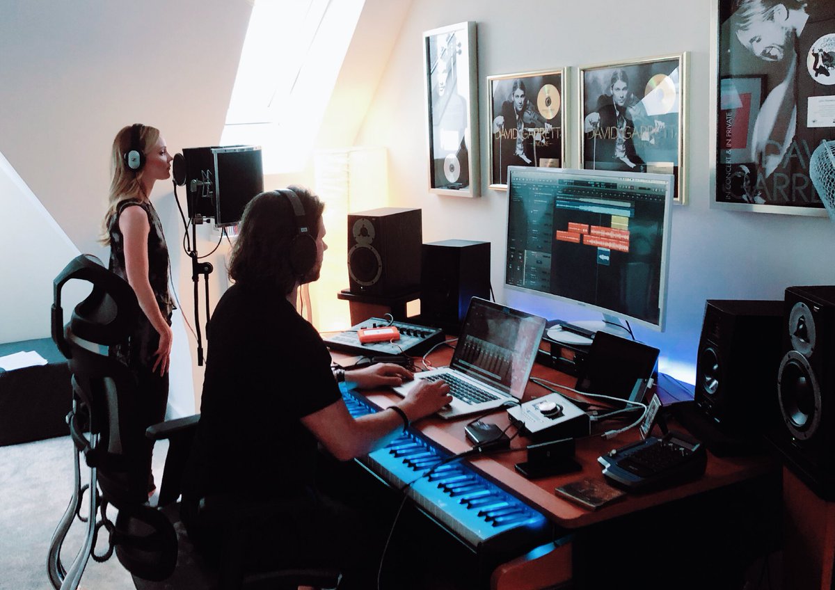 Back in London for a full day recording our vocals for an exciting music collaboration today 🎼 More music on the way 🎶