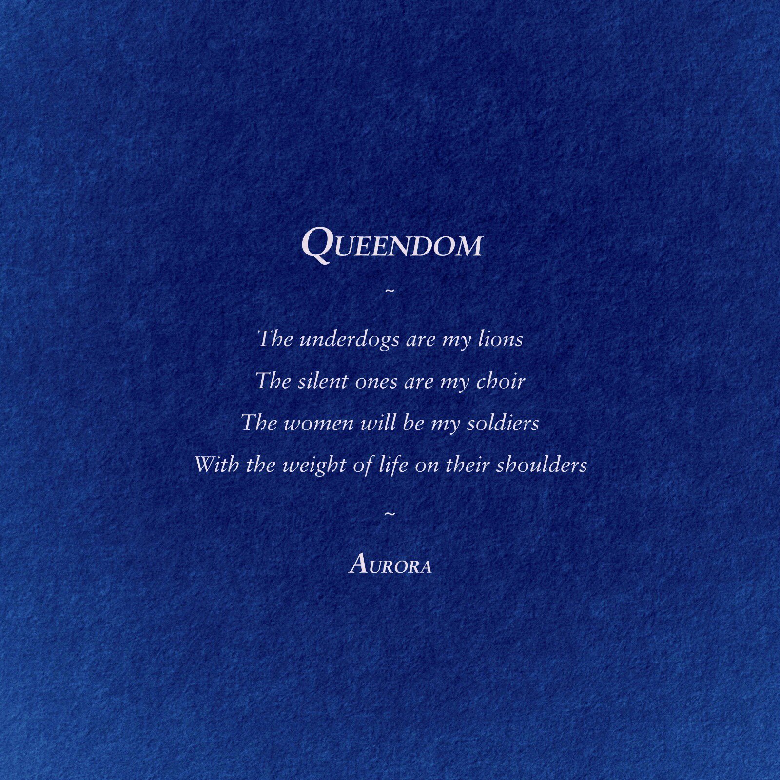 Queendom Lyrics The Aurora( Aurora ) ※