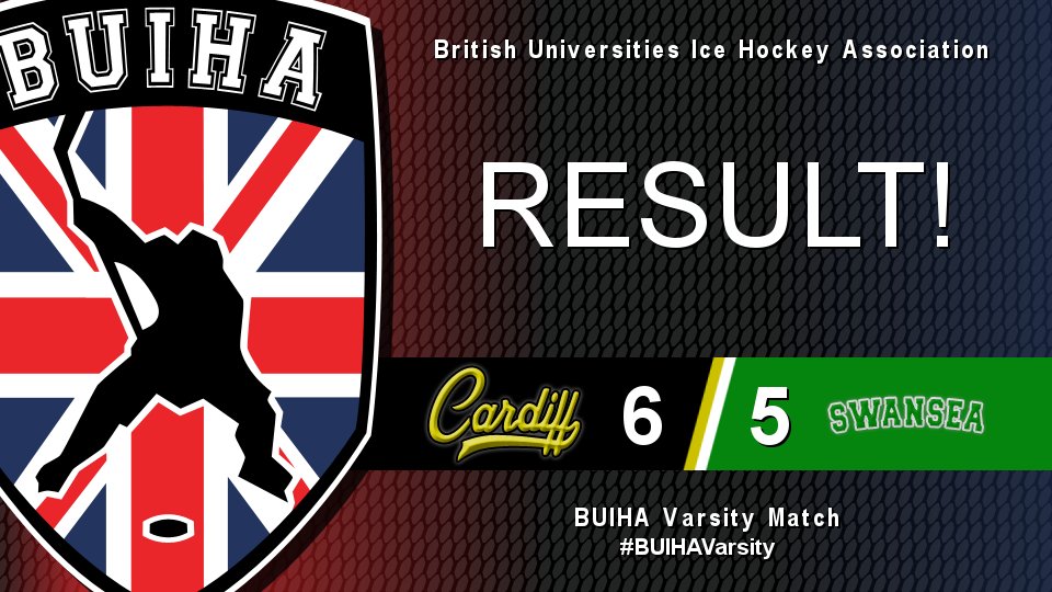 🚨 MATCH RESULT 🚨

🏠 <a href="/cardiffuni/">Cardiff University</a> 6 - 5 <a href="/SwanseaUni/">Swansea University</a> 🚌

📋 buiha.org.uk/g/5148

#BUIHAVarsity