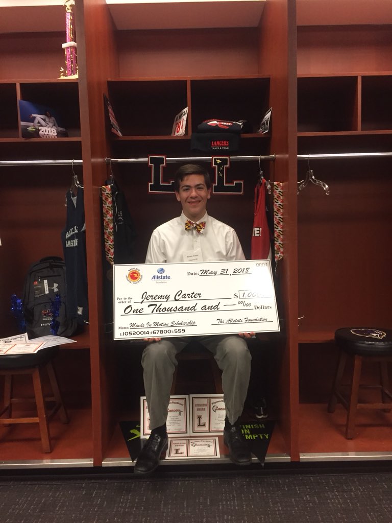FCPSAthletics's tweet photo. Congrats again Jeremy! 
@LinganoreLancer @LancerBoysTrack 
#FCPSProud https://t.co/eQrfFE3nfw