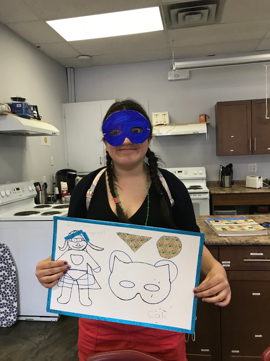 Superhero art made by ARC's creative Callie! Our next We Belong group session is music therapy on June 18 with BoomTown Drums! Call ARC if you have questions or would like to attend!