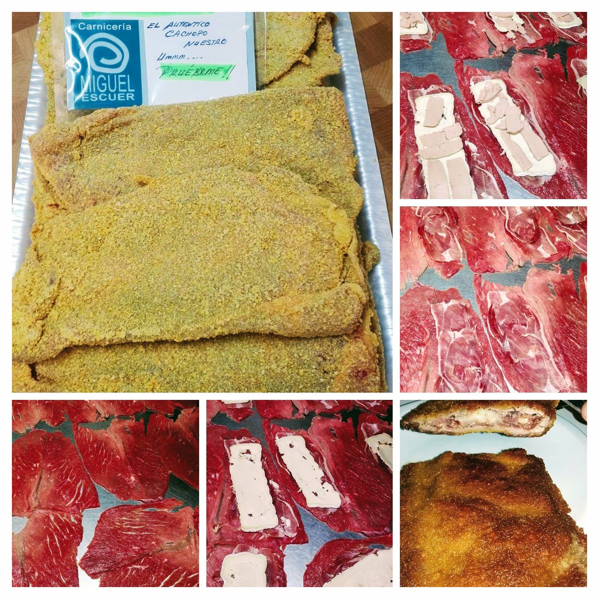 Sale a la venta...¡NUESTRO CACHOPO!
Ternera Valle de Broto, 
Jamón D.O. Teruel, 
Queso Camembert, 
Mouse de foie de pato..

¡¡Simplemente impresionante!! y por supuesto, SIN GLUTEN!!