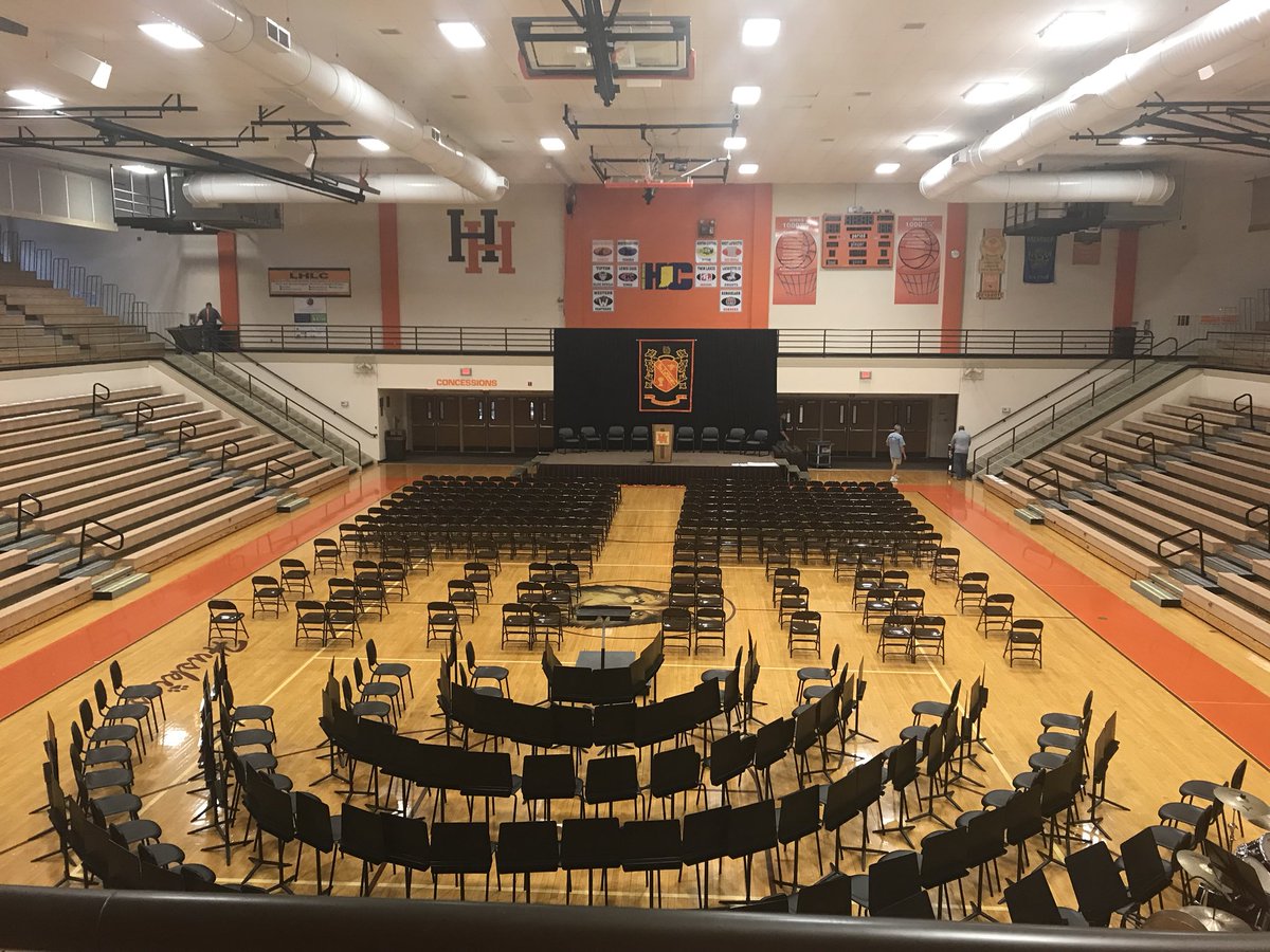 LHippensteel1's tweet photo. A HUGE THANK U to our awesome HH Custodial Staff who once again did an outstanding job setting up for the HHHS Graduation 🎓 We r so grateful for what u do!!!🐾🎓 https://t.co/NjgxyJM5Yj