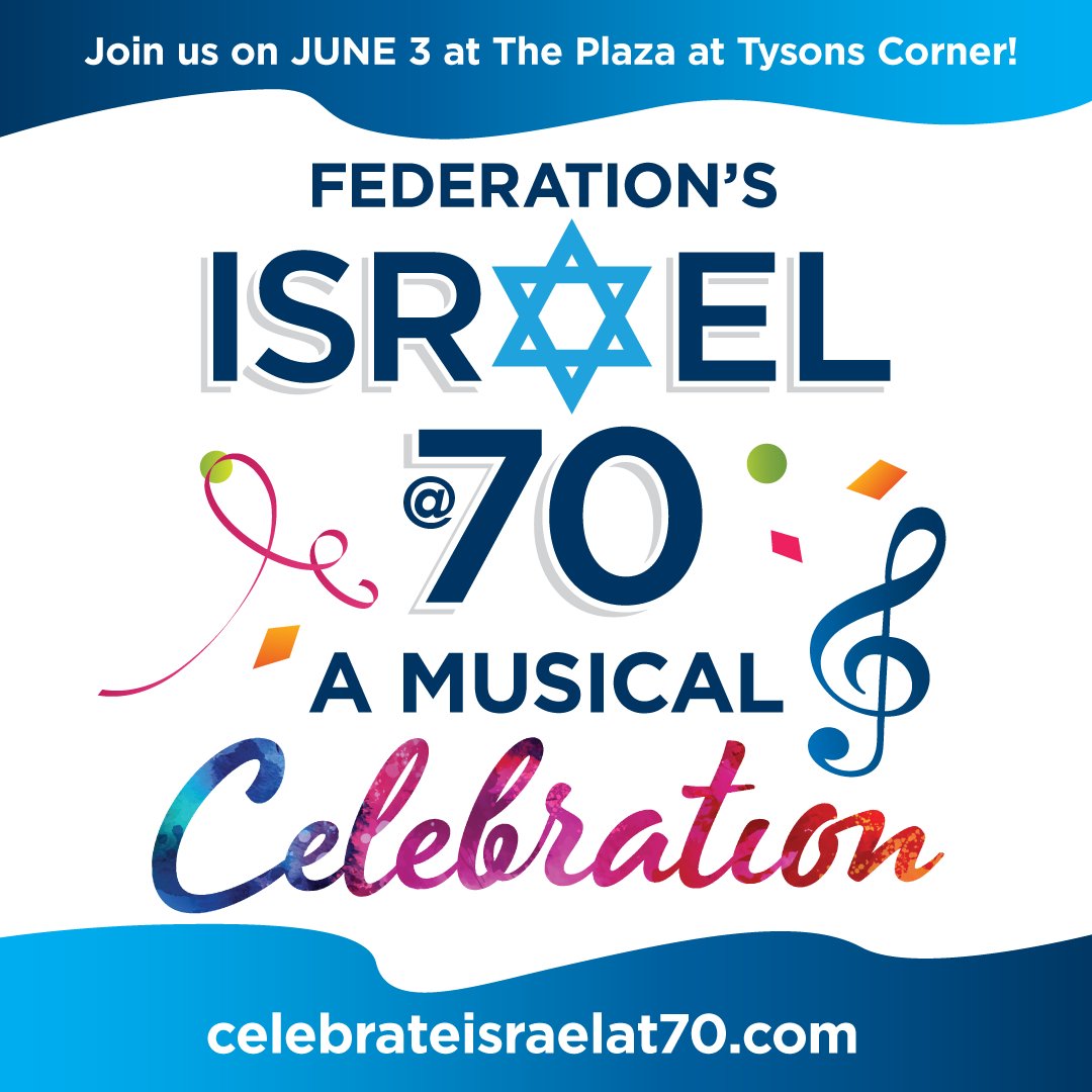 Register online for a chance to win lost of great giveaways throughout the day at @JewishFederationGW's #Israelat70 Musical Celebration on Sunday, June 3. celebrateisraelat70.com/june3