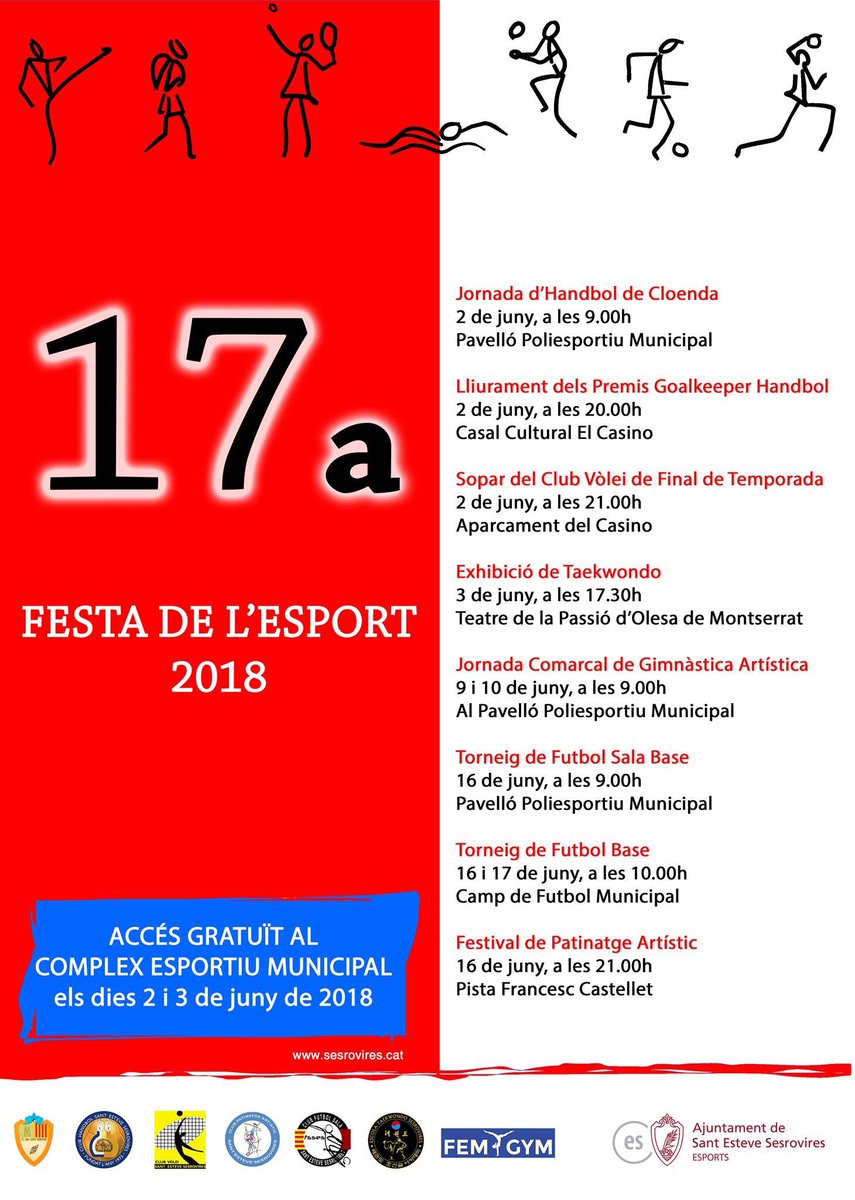 AjSesrovires's tweet photo. Sant Esteve #Sesrovires celebra aquest cap de setmana la 17a Festa de l’ #esport. T’ho perdràs? https://t.co/AYngCDLq6Q https://t.co/SPOfZBZy7E