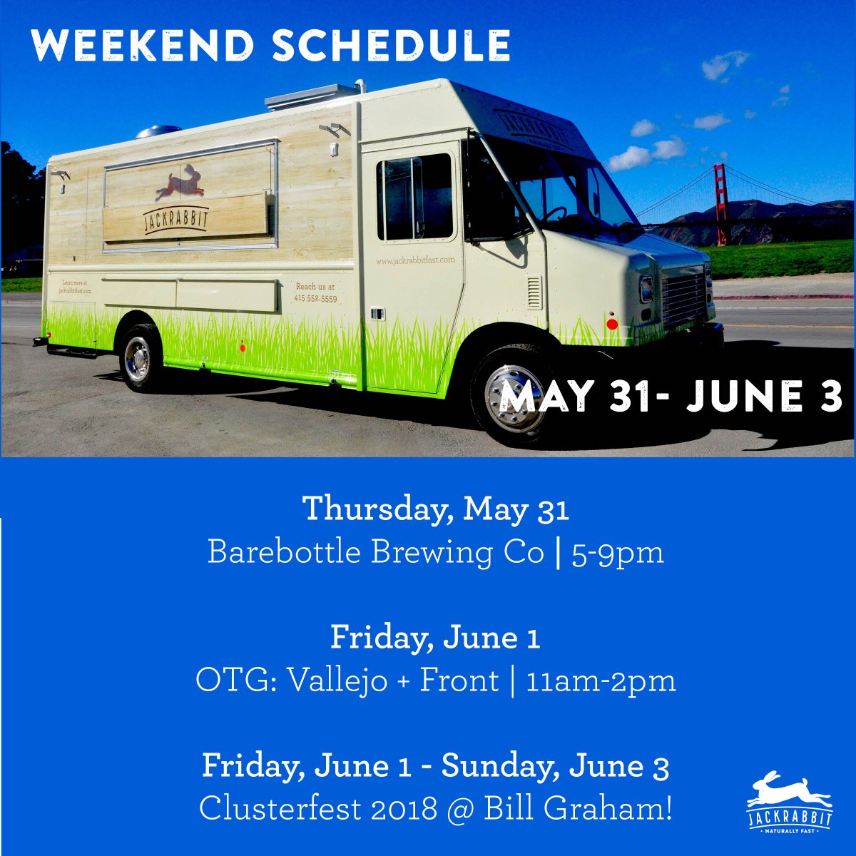 Weekly schedule alert! We're headed to <a href="/barebottlebeer/">Barebottle Brewing</a> tonight to watch the #Warriors, then headed to FiDi for lunch tomorrow and <a href="/clusterfest/">Clusterfest</a> this weekend. So much to do - see you there!