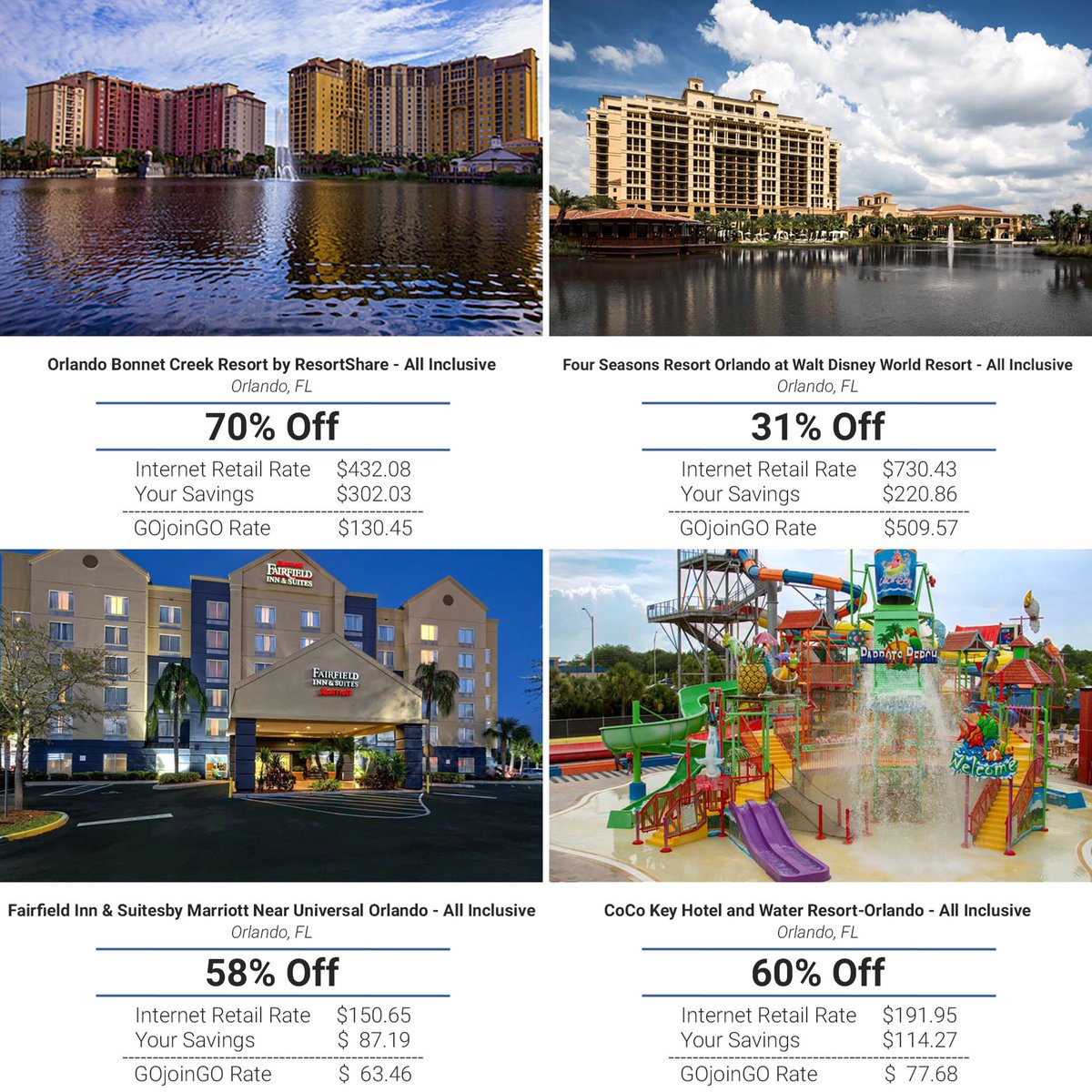 GOjoinGO's tweet photo. 𝗚𝗢 𝗢𝗿𝗹𝗮𝗻𝗱𝗼
It’s no surprise that Orlando is the #1 travel destination in the world. What may surprise you are the deeply discounted Orlando hotel rates exclusively availalable to GOjoinGO members.  https://t.co/9UFWSMsAzA
#Orlando #disneyvacation #discounthotels https://t.co/erLeaPByP3
