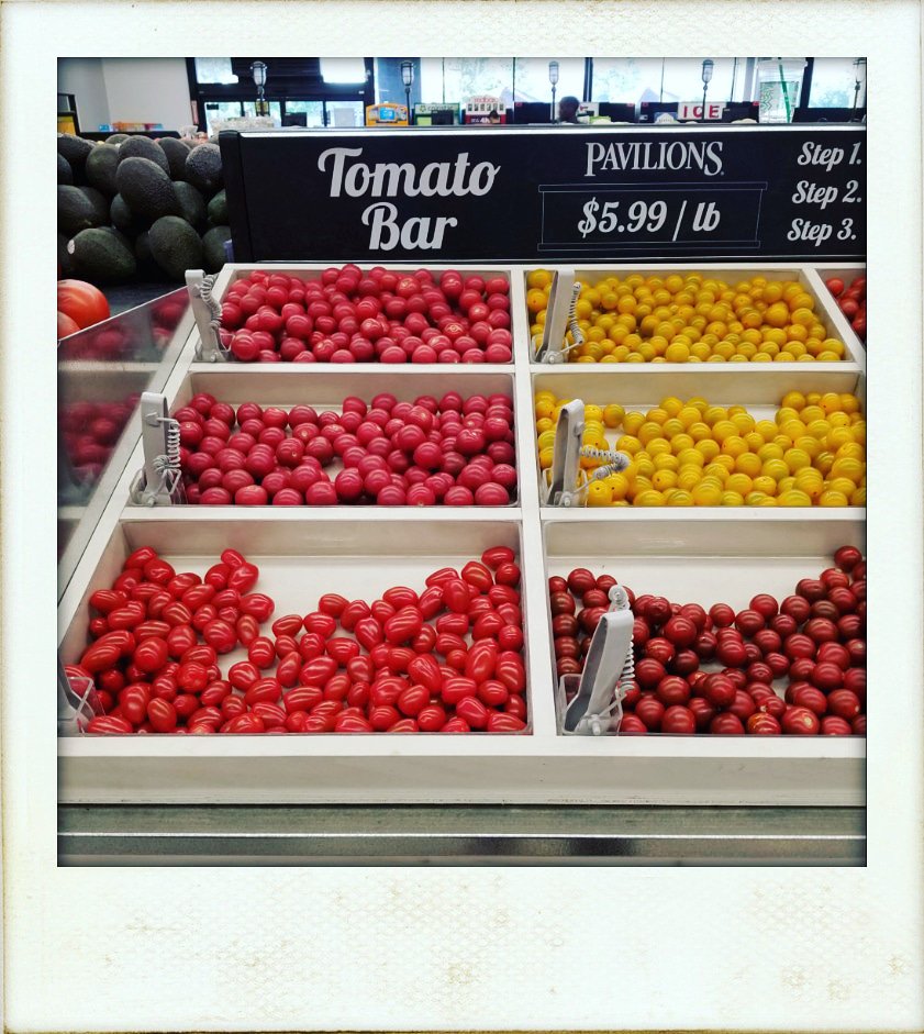 RealJoAnnBush's tweet photo. When your #Local #SoCal ๐ด #GroceryStore gets #Gentrified, you get a #TomatoBar ๐
๐
๐
, at $5 lb?! haha ๐ Seriously? ugh ๐
Pic: #JamminJo 2018 ๐ท
#LosAngeles #CA #picoftheday #photooftheday #instagood #Tomatoes #Red #Yellow #colorful #Silly #Eat #JustEatIt #EatUp #GoodForYou https://t.co/vMP1D5CF9I