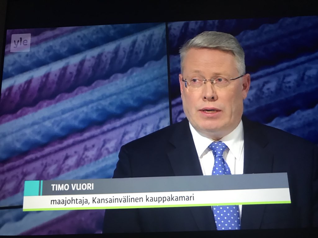Kauppasota ei auta ketään. Miksi ampua kumppania jalkaan, jos ongelmat muualla. Epäreilun kilpailun taitava Kiina hyötyy, kun USA kampittaa tärkeintä kauppakumppaniaan, Eurooppaa. EU:n taitava kauppapolitiikka nousee nyt arvoonsa. Yhdessä enemmän. <a href="/yleuutiset/">Yle Uutiset</a> <a href="/K3FIN/">Keskuskauppakamari</a> <a href="/IccFinland/">ICC Finland</a>