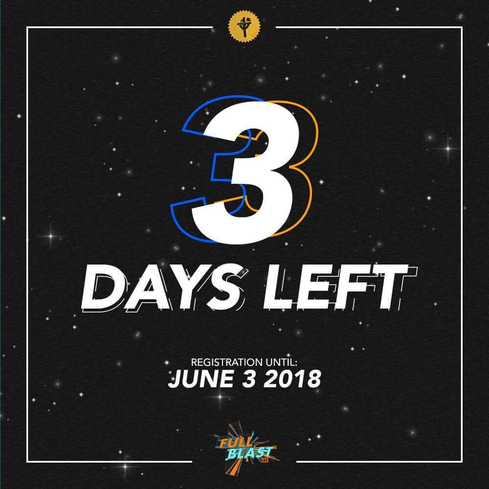 cfcyfcuae's tweet photo. Brothers &amp; Sisters! Do you want to be part of #FullBlastUAE? If yes, then hurry on and register! Only 3 days left till registration closes. 

#YFCUAE
#YallahUAE
#YFCUAEat15 https://t.co/2Q4s19reM2
