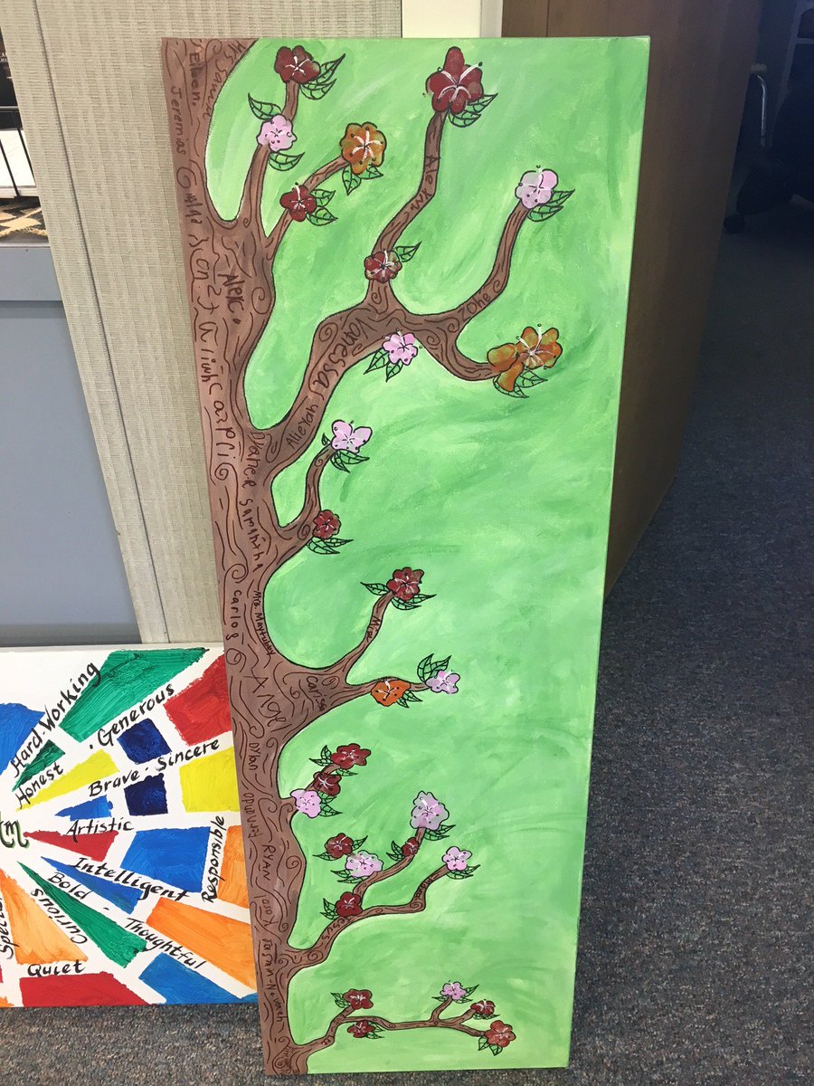 BauerSpeck's tweet photo. Sneak Peak! These beautiful pieces of art work will be for auction tomorrow night, 5:00pm in the speck MPR. Created by each class, by students. https://t.co/1jX8e3NrTj