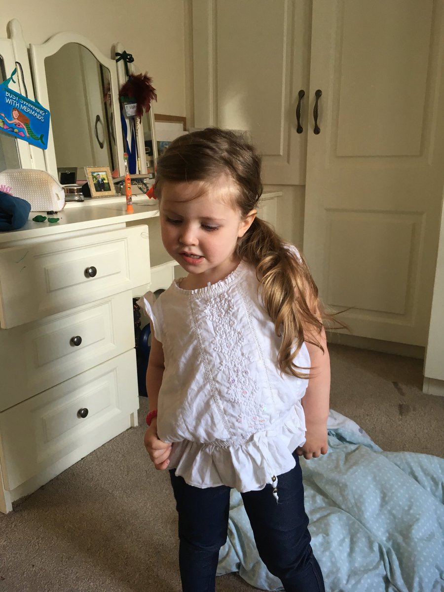 My child should be modelling...she’s 3! This is her posing for the camera 😂