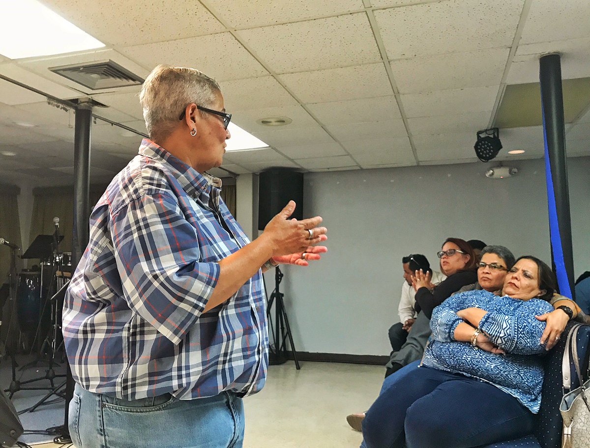 HRC's Lisbeth Melendez Rivera led a discussion at a church in Levittown, Puerto Rico.