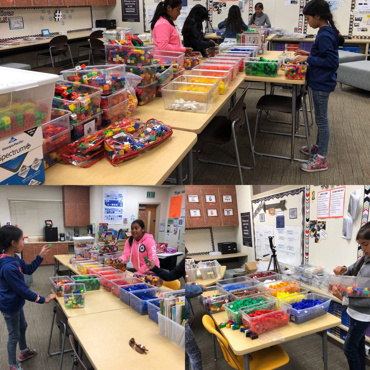 BeccaDietor's tweet image. Can you say Unifix cube party?! @mike_fitchett thanks for the idea to get this started now! Can’t wait to implement #JAGMathLab #SMETigerWay