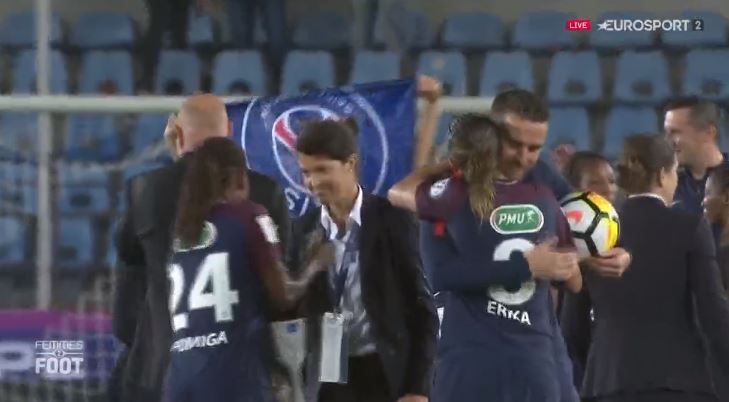 Foetbal247TBG's tweet photo. FT PSG 1 Lyon 0. PSG win the French Cup for the first time in 8 years and the second time in the club's history #PSGOL #FinaleCDFF https://t.co/SfroGEgR5K