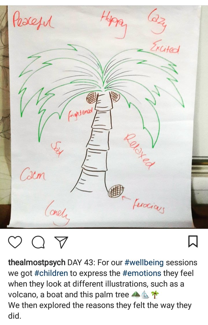thealmostpsych's tweet photo. DAY 43: Another activity for our #mentalhealth and #wellbeing groups with #children β°β΅π΄
#clinicalthursday #clinpsy #clinicalpsych #assistantpsych #psychlife #psychchat #psychcareer #ferociouscoconuts #palmdownkids https://t.co/EZlarXkzbL