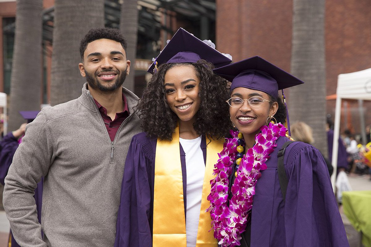 SFSU's tweet photo. Happy #NationalSmileDay! Even though it feels like just yesterday, it's been a week since Commencement. #SFSU2018 https://t.co/DgxejZl6Hu
