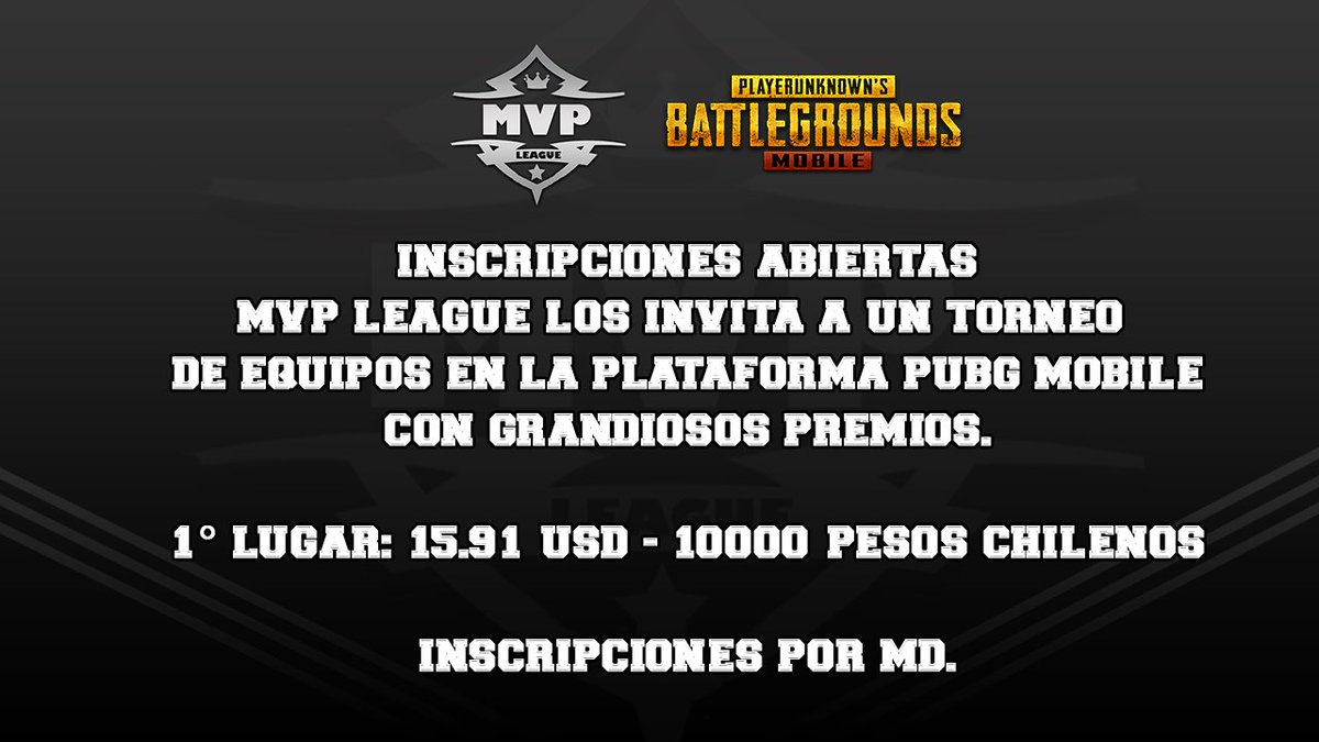 ¡ATENTOS!

-10 equipos
-Equipos chilenos
-Datos del torneo por MD.