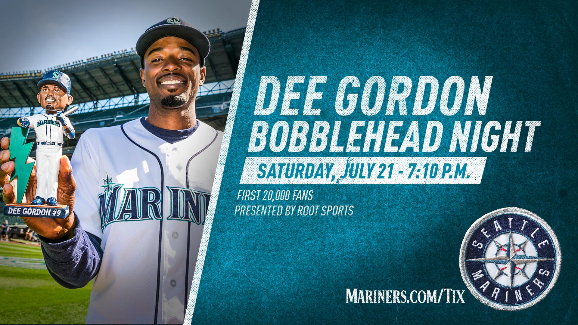 Seattle Mariners on X: Don't blink! Join us for Dee Gordon Bobblehead  Night on July 21 to add a Dee-lightful Bobblehead to your collection.  #TrueToTheBlue ⚡   / X
