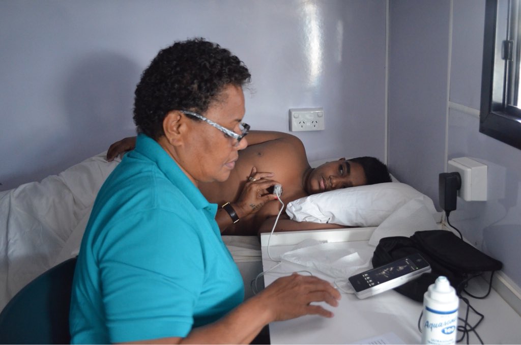 fiji_rhd's tweet photo. @IDEA_global @RHDAction @RhEACHout School nurses heading home in the mobile clinic after a day of hand-held echo screening. Thanks to @FIJIWater Foundation for supporting innovative solutions to address #RHD #taskshifting #TimetoTackleRHD https://t.co/3Q4znyzn82