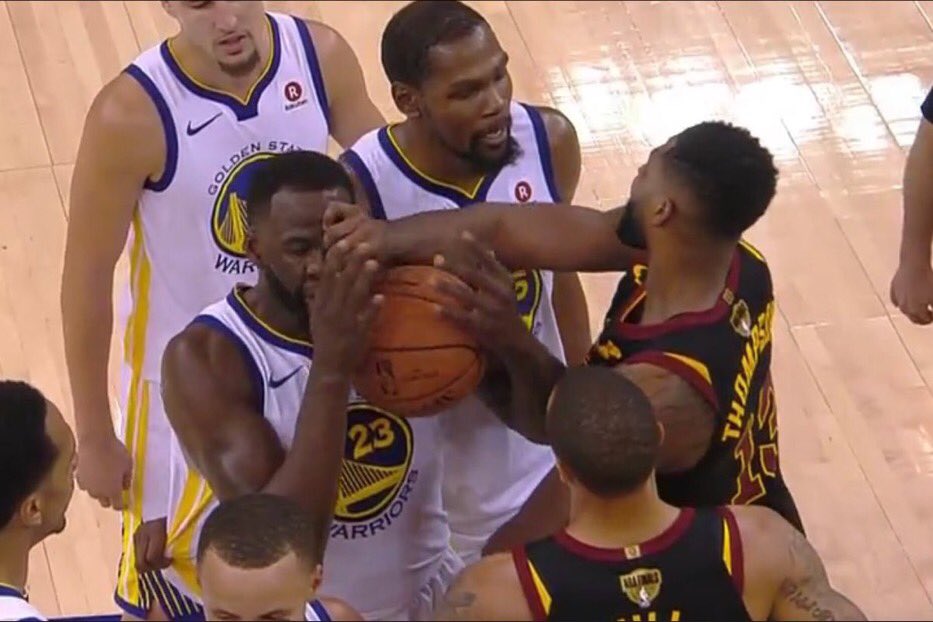 iamyungprince's tweet photo. #NBAFinals: Tristian Thompson: “Y’all out here cheating!”
Draymond Green: “like you did to Khloe?”
Tristian Thompson: https://t.co/oFrdFYgb3n