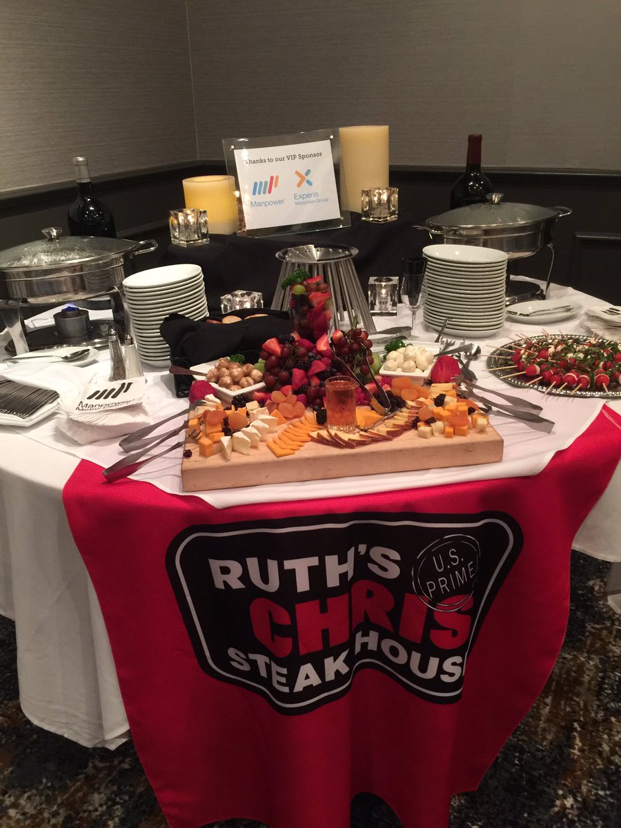 atopouzian's tweet photo. A great evening at #TroyMI @RuthsChris thanks to @holcomb_kellie for a great spread of appetizers! Special thanks to @manpower for sponsoring tonight's @TroyChamberMI VIP Reception for some of our golfers! See u June 5 @Forest_LakeCC #golf #TeeOffFORETroy18 https://t.co/xzkrjAR5Fo