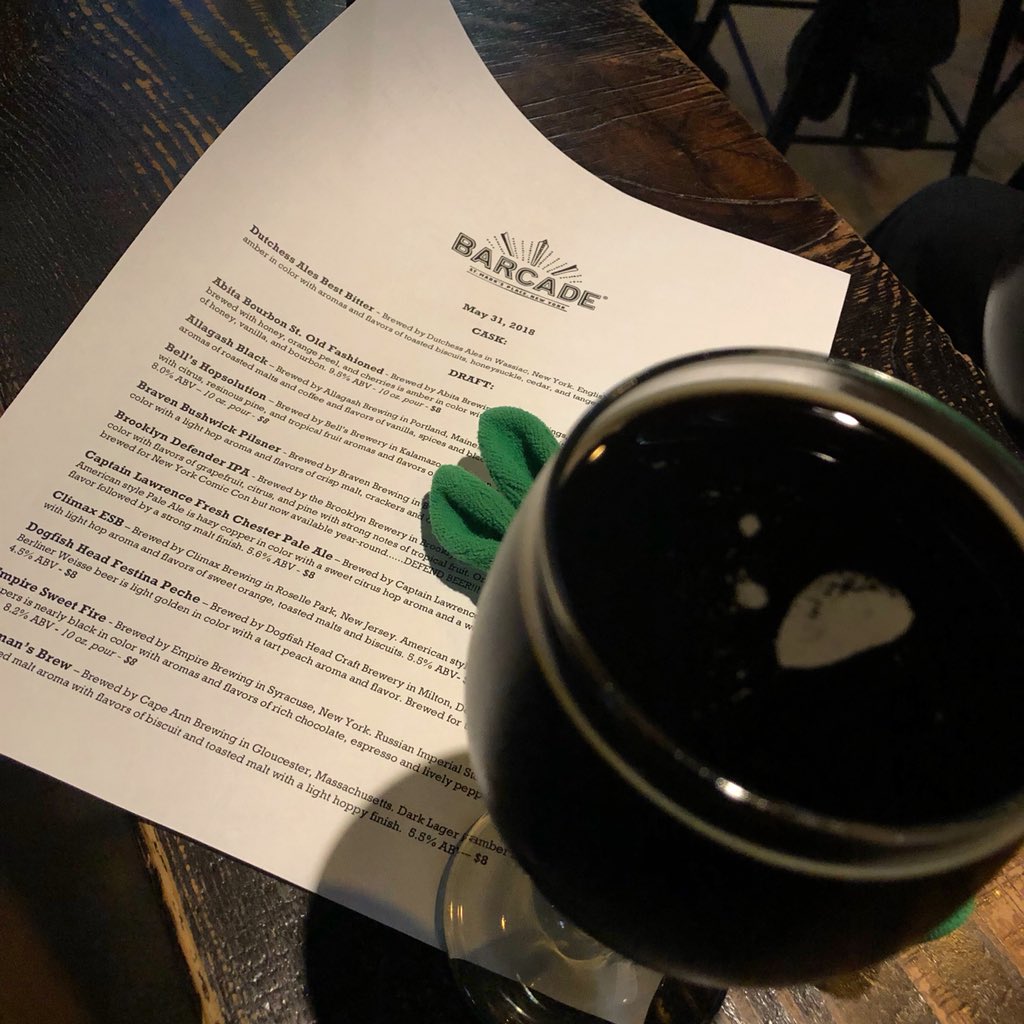 greenietravels's tweet photo. I obviously needed to try the chili pepper beer.
.
.
.
#barcade #beer #empirebrewing #sweetfire #russianimperialstout #imperialchocolatechilistout #chocolatestout #chili #hotstuffcomingthrough #chilihead #somelikeithot #hothead 🌶 https://t.co/lBKDzEIFa5
