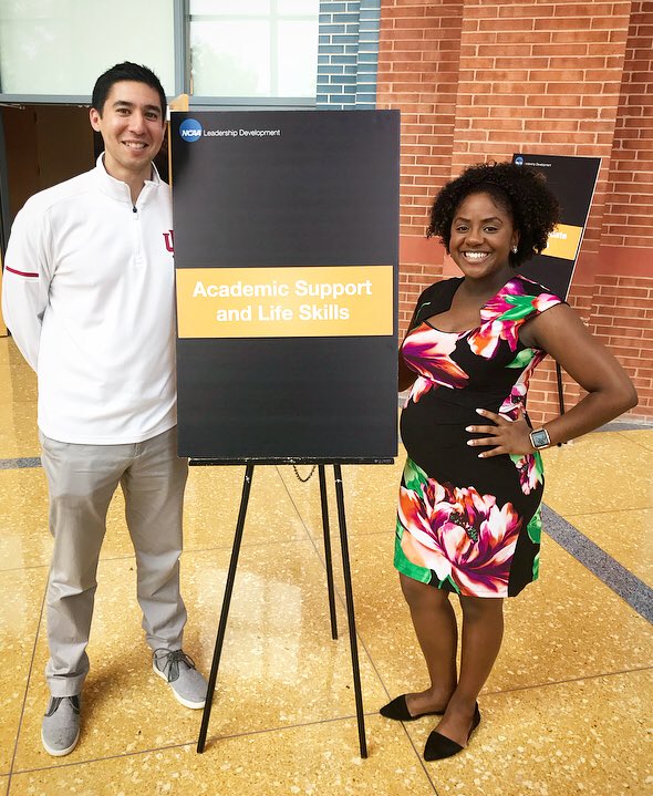 KristiaWorthy's tweet photo. Just finished representing the Academic Support and Life Skills profession at the NCAA Career in Sports Forum Next Steps Career Fair with Michael Woo! #LearnLead #CareerSportsForum #NCAAleadershipdevelopment #DoWhatYouLove https://t.co/1U0hLIwfBh