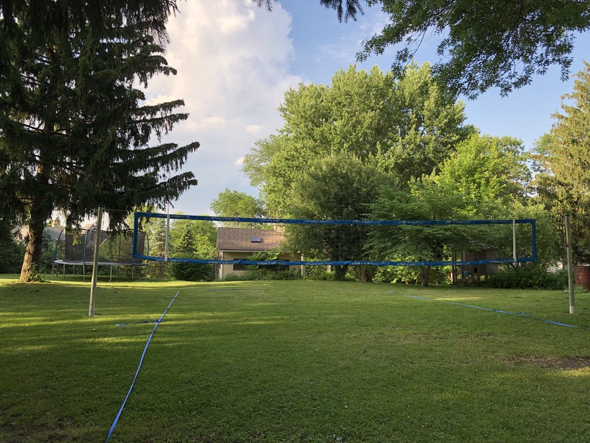 mgropel's tweet photo. Mowed, lined, and new antennas. All ready to go. Who wants to play? #ILoveVolleyball #BringBugSpray https://t.co/3Dp4vmCCbt