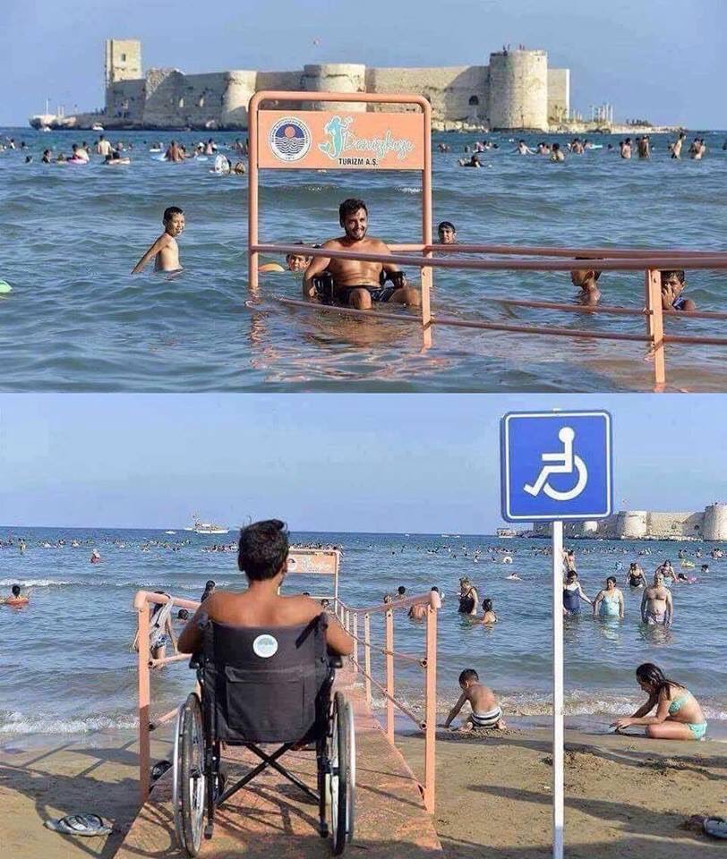 ReneCamar's tweet photo. #Creatividad #Innovación 
This beach in Turkey is made for everyone !! https://t.co/bsCeFIQ5gp