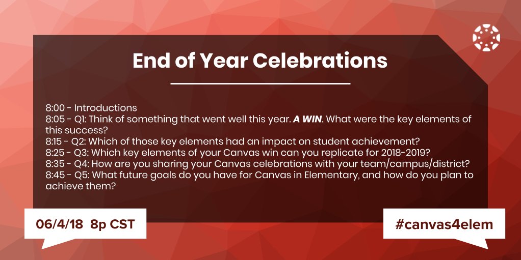 Join us! @HollowayKids @AlysonHuston, <a href="/MJ_teaches/">Misty Joaquin</a>, <a href="/JHoffman4279/">Jordan Hoffman</a> <a href="/SusieHarloff/">1414Sooze73</a> <a href="/teamwebster2nd/">Amanda Webster</a> <a href="/CCohron/">Courtney Cohron</a> <a href="/nccanvas/">NC Canvas</a> #canvas4elem #canvaschat