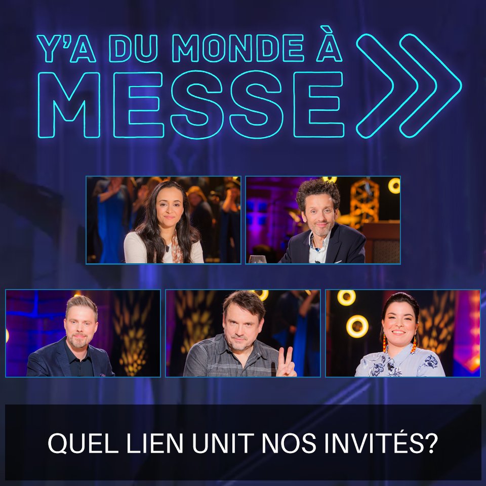 yadumondeamesse's tweet photo. Il faut nous croire, il n'y a qu'un seul lien qui unit: @nkanapefontaine, @JFBreau, @AsmaaIbnouzahir, Claude Legault et @AndreSauve_? Vous avez un peu plus de 24 h pour deviner! #YAMM https://t.co/00Mco6JVBP