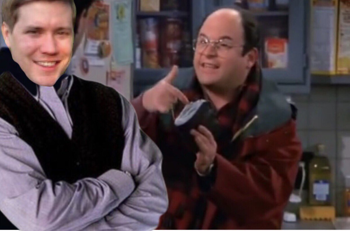 EvilBolen's tweet photo. @WRBolen @micahwiener @RossBolenPod 

“Look George, I don’t care what all these other people are doing. Having your wallet out on the table while you’re eating is a trash move.”

#EvilRossTrashMove https://t.co/rgohsLnSla